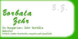 borbala zehr business card